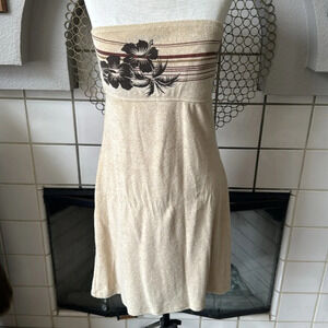 Op vintage terry cloth tube dress made in the USA 1970’s era size large